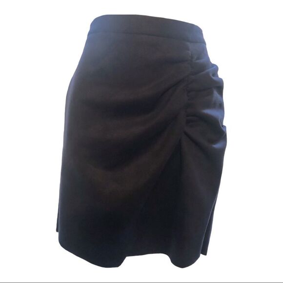 BCBG Generation Navy Shirred Wrap mini Skirt Size 4 Retail $68 - Picture 1 of 10